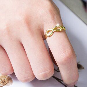 8 Shape Cross Ring Simple Hollow Weave Anillos Rings for Women, HA4296-6